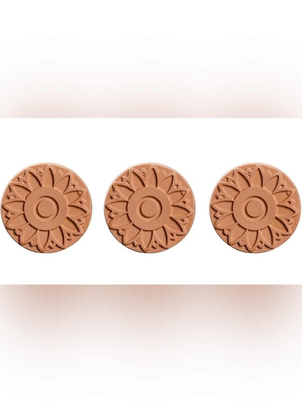 3 Pc Bundle Reusable Flower Terracotta Brown Sugar Softener Keeper Saver NWT